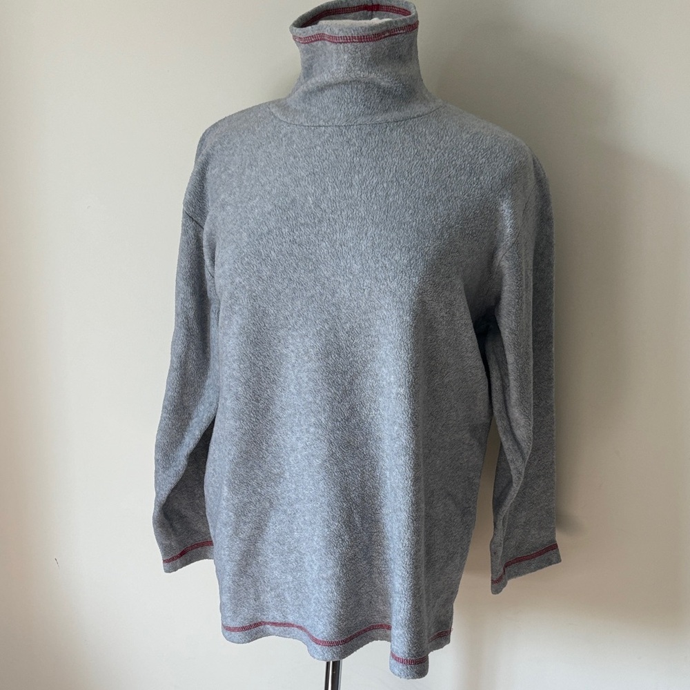 Au Cotton Vintage Canadian Grey Turtleneck Sweater
